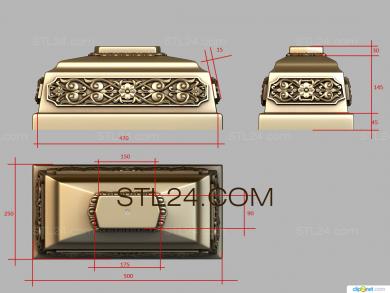 Underframe (Rectangular jewelry box, PDS_0109) 3D models for cnc
